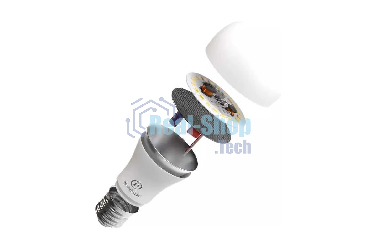 Лампа светодиодная Русский Свет 15010345038 RS A60 E27 10W 220-240V 4000К 10 Вт 1000 лм Ra 90 грушевидная