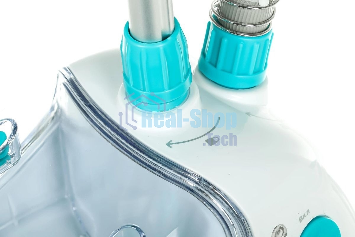 Отпариватель Kitfort КТ-957 белый/бирюзовый, 1500 Вт, 25 г/мин, 1900 мл