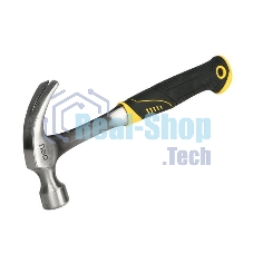 Молоток-гвоздодер Deli DL5072 450 гр, цельнокованный, прорезиненныя рукоять