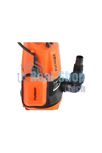 Насос дренажный PATRIOT F 400 (NEW) 315302405 Мощн. - 400 Вт, напр. - 220 В, макс.производит. - 8000 л/час, макс. глуб. погруж. - 5 м., макс. выс.подъема- 5 м., корпус - пластик.