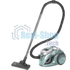 Пылесос Eurostek EVC-3007 изумрудный, 400/2600 Вт, уборка сухая, пылесборник контейнер 2.5 л