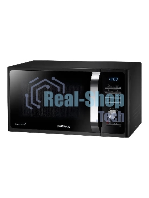 Микроволновая печь Samsung MG23K3515AK/BW черный, 23 л, 800 Вт, переключатели - поворотный механизм/кнопки