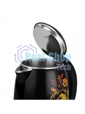 Чайник электрический BQ KT1702P черный-Цветы