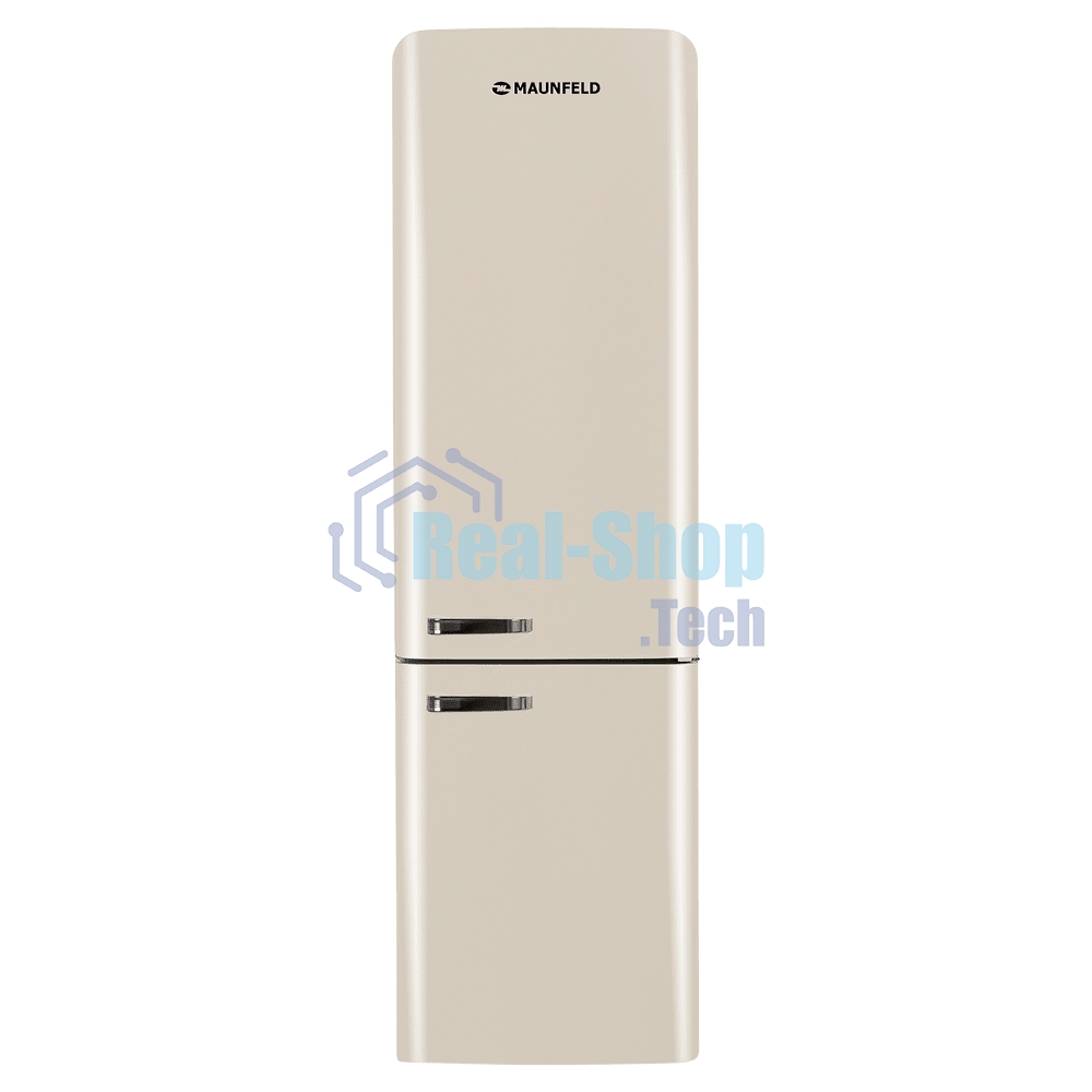 Холодильник Maunfeld MFF186NFRBG бежевый двухкамерный 181/71л морозилка снизу
