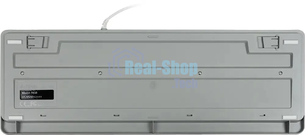 Клавиатура проводная A4Tech Fstyler FK10, USB, белый/серый