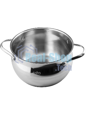 Кастрюля LARA LR02-34 Apple 22x12,5 см, 4.7 л, нержавеющая сталь, с крышкой