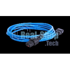 Шнур питания с фиксатором REM IEC 60320 C13/IEC 60320 C14, 10 А/250 В (3 * 1,0), 3 м, синий R-10-Cord-C13-C14-3-Blue