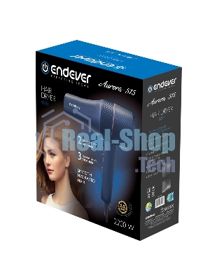 Фен Endever Aurora-515 синий, 2200 Вт