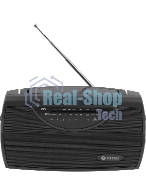 Радиоприемник Vitek VT-3591 (GY) LED индикатор Телескопическая антенна Тип батареек	UM-1