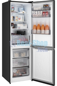 Холодильник Weissgauff WRK 185 Total NoFrost Inverter темная сталь двухкамерный 205/86л морозилка снизу