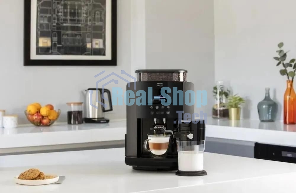 Кофемашина Krups Arabica Latte EA819E10 1450Вт черный/коричневый