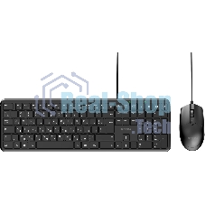 Комплект клавиатура+мышь Nerpa NRP-KG100-W-BLK проводной, USB, 1000 DPI, чёрный