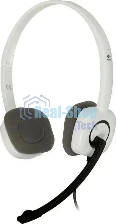 Гарнитура проводная с микрофоном Logitech H150 белый/черный 1.8м накладные оголовье (981-000453)