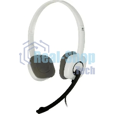 Гарнитура проводная с микрофоном Logitech H150 белый/черный 1.8м накладные оголовье (981-000453)