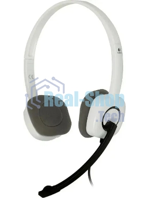 Гарнитура проводная с микрофоном Logitech H150 белый/черный 1.8м накладные оголовье (981-000453)