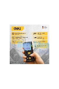 Лазерный дальномер Deli DL4169 (Диапазон измерения 0,05~60м, точность измерения: ±3мм)
