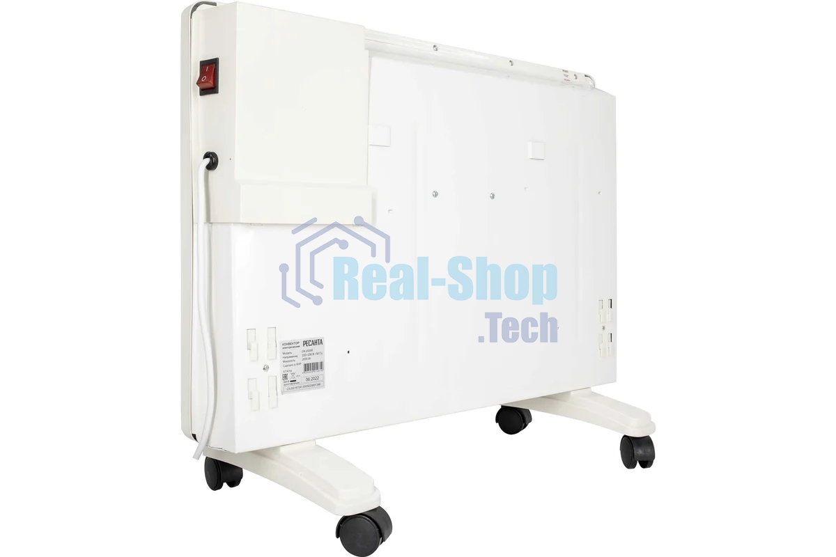 Конвектор Ресанта ОК-2000Е белый, 2000 Вт, 20 м2, термостат, дисплей