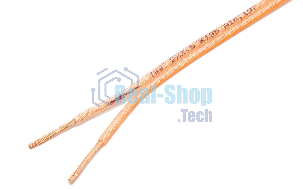 Акустический кабель Power Cube, 2x2,5, 100M, прозрачный, на катушке