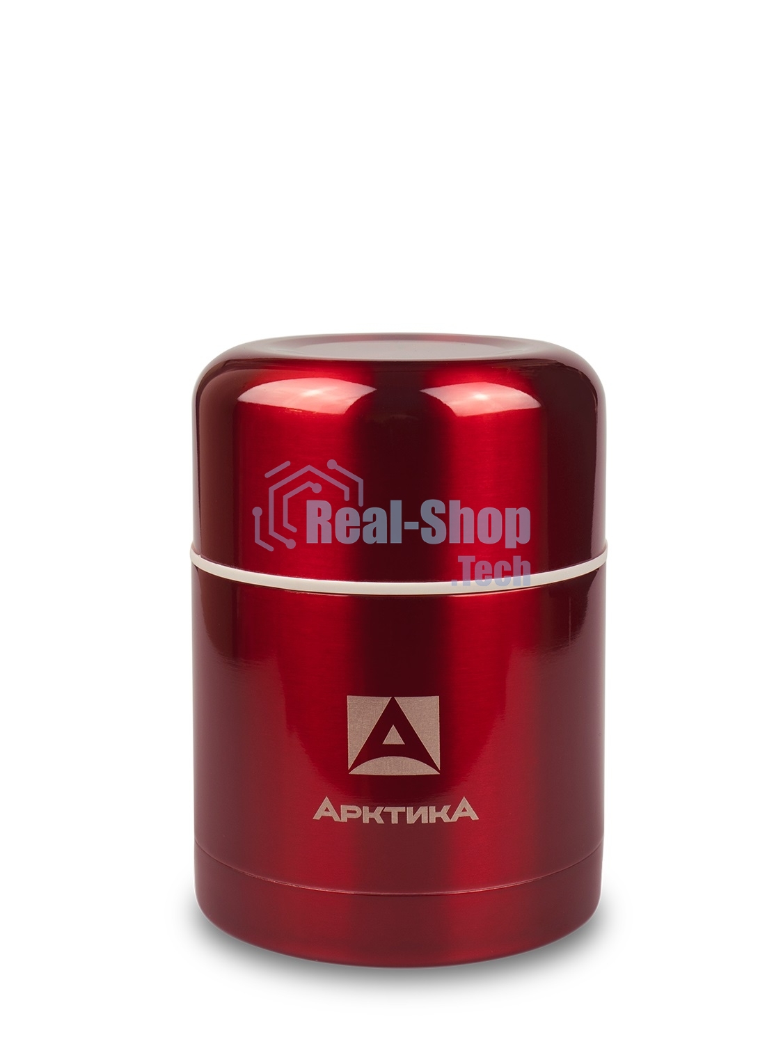 Термос Арктика 302-500 красный, широкое горло 0,5 л для супа и еды, холод/тепло 12 ч