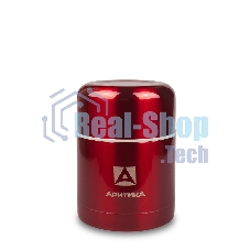 Термос Арктика 302-500 красный, широкое горло 0,5 л для супа и еды, холод/тепло 12 ч