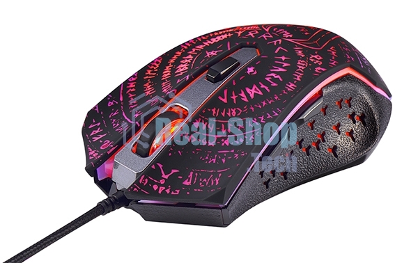 Мышь проводная Qumo Valhalla M35 черный, 3200 dpi, USB, кнопки - 6