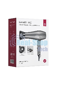 Фен для волос Galaxy Line GL 4368, антрацитовый, 2400 Вт, защита мотора от перегрева, функция 