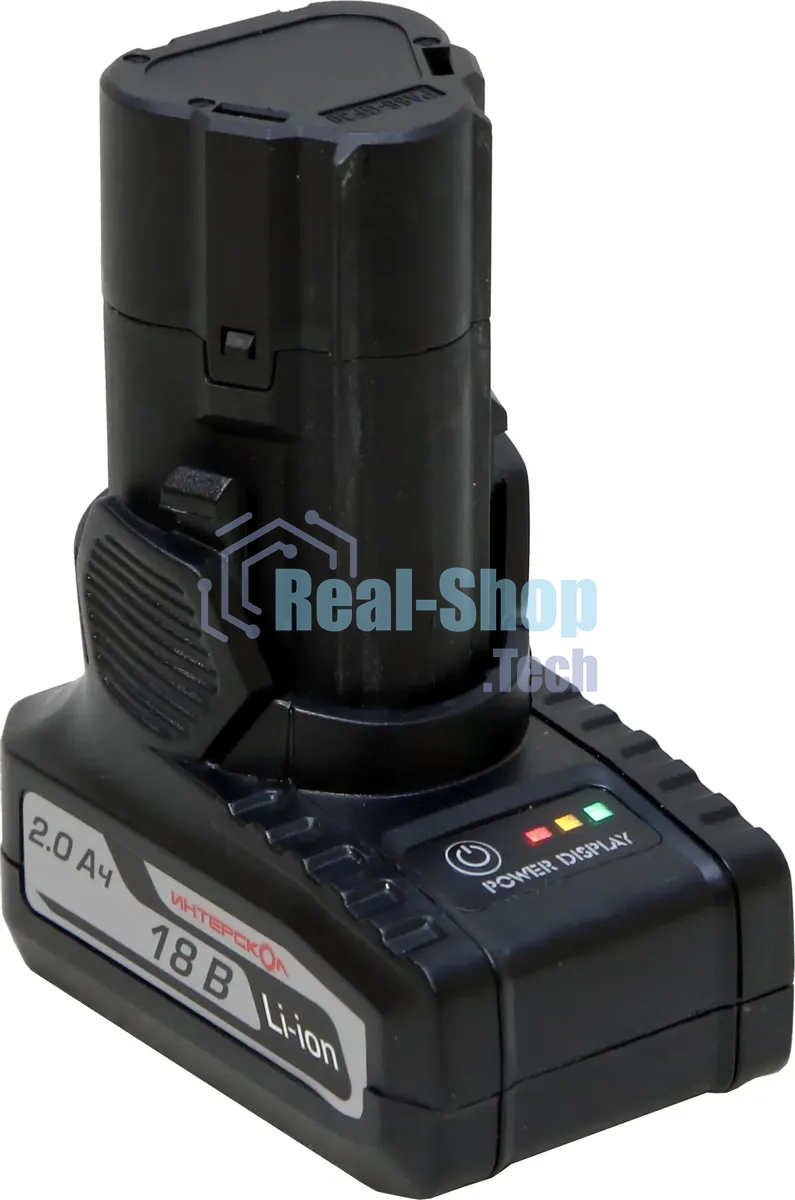 Дрель-шуруповерт аккумуляторная ИНТЕРСКОЛ ДА-18ЭР, Аккумуляторная, 18В, 2 АКБ