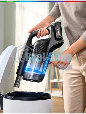 Пылесос вертикальный Bosch BCS931GAC серый, питание от аккумулятора, 2200 Вт, уборка сухая, пылесборник 0.4 л