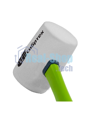 Киянка резиновая Сибртех 680 г, белая резина, фибергласовая рукоятка