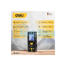 Лазерный дальномер Deli DL4169 (Диапазон измерения 0,05~60м, точность измерения: ±3мм)