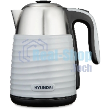 Чайник электрический Hyundai HYK-S4804 1.7 л, 2200 Вт, серый/черный корпус: металл