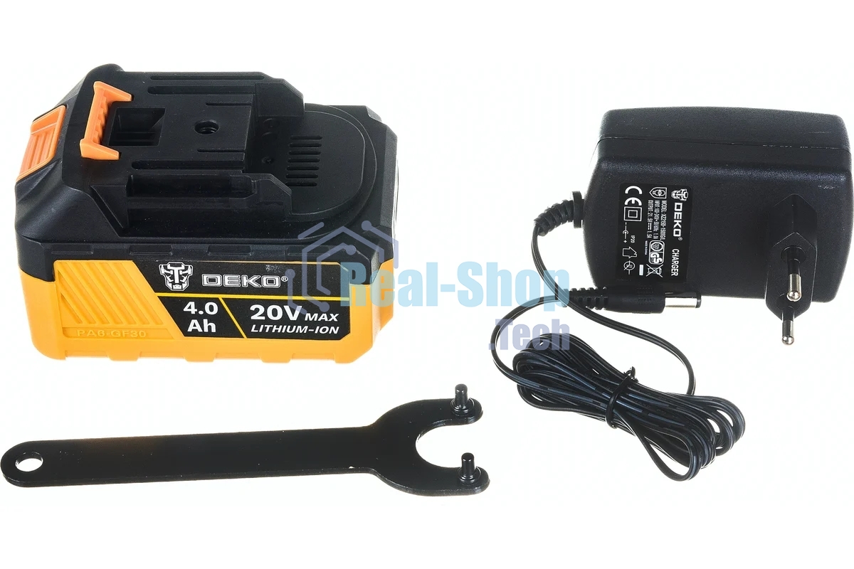 Угловая шлифовальная машина Deko DKAG20-125 8500об/мин рез.шпин.:M15 d=126мм