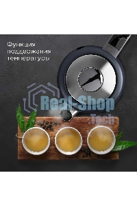 Чайник электрический Redmond KM238 1.7л. 2200Вт серо-голубой корпус: стекло