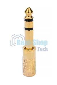 Аудио переходник Cablexpert A-63M-35F, Jack6.3(M) на Jack3.5(F) стерео, золотой, пакет