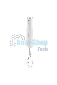 Погружной блендер KORTING KHB 0311 Polar, мощность 1200 Вт,объем чаши 500 мл, механическое/кнопочное управление, 4 насадки (блендер, измельчитель, миксер, насадка для пюре), 6 скоростей, турборежим, белый