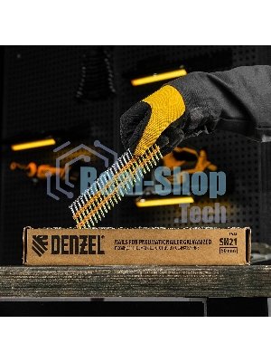 Гвозди Denzel для пнев. нейлера (оцинк.), длина - 50 мм, диам. - 2,9 мм, 2000 шт.