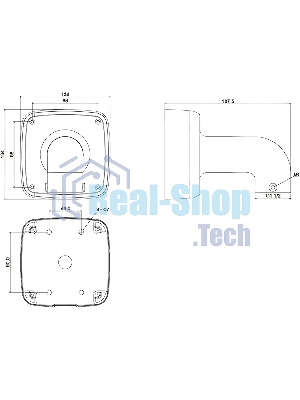 Настенный кронштейн для камер серий SD42, SD32, SD29, HDBW2, HDBW3, HDBW4, EB1 Wall Mount PFB302S