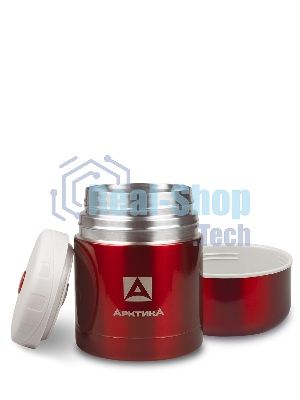 Термос Арктика 302-500 красный, широкое горло 0,5 л для супа и еды, холод/тепло 12 ч