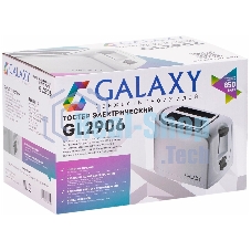 Тостер Galaxy GL 2906 белый, 850 Вт, 2 слота