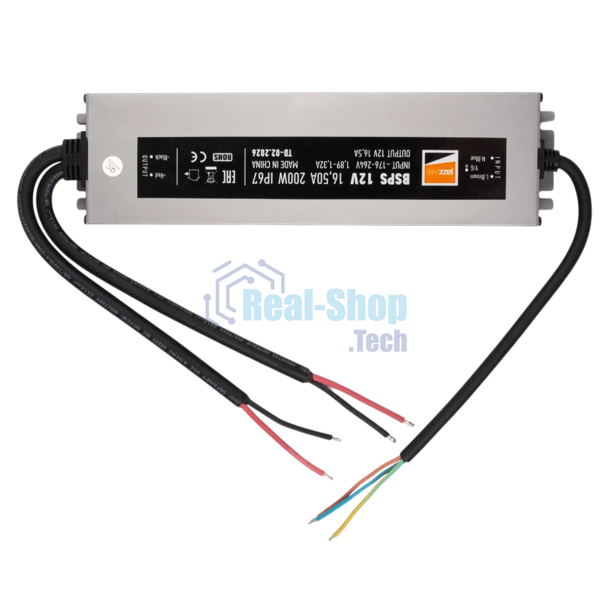 Драйвер JazzWay BSPS 12V 16.5A=200W влагозащищенный IP67