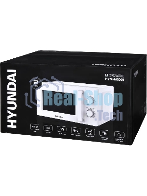 Микроволновая печь Hyundai HYM-M2005 белый, 20 л, 700 Вт, переключатели - поворотный механизм