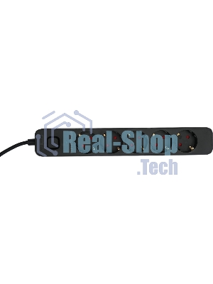 Сетевой фильтр Гарнизон 2.0 EPS-5-B-5, 5 р, 10А, 5 м, ур.защиты 2+, черный, пакет