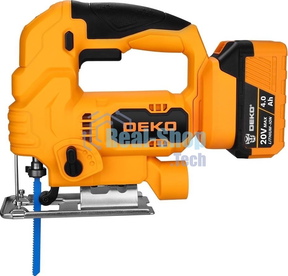 Лобзик электрический аккумуляторный DEKO DKJS20E, 20В, 1x4.0А·ч
