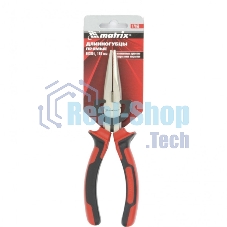 Длинногубцы Matrix NICKEL 17166 180 мм, прямые никелированные, двухкомпонентные рукоятки