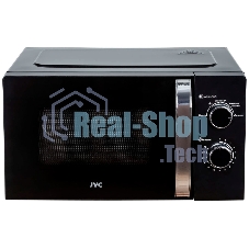 Микроволновая печь JVC JK-MW146M черный/серебристый, 20 л, 700 Вт, переключатели - поворотный механизм