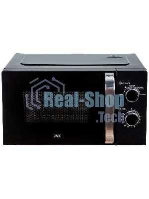 Микроволновая печь JVC JK-MW146M черный/серебристый, 20 л, 700 Вт, переключатели - поворотный механизм