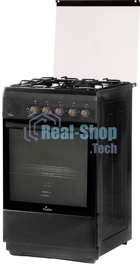 Плита Комбинированная Flama L FK 1412 At антрацит (стеклянная крышка) реш.сталь
