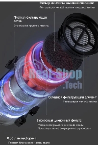 Пылесос ручной Deerma DEM-T30W Station серый/черный, питание от аккумулятора, 240 Вт, уборка сухая, пылесборник 0.56 л, работа от АКБ max 45 мин