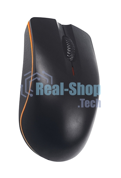 Мышь проводная Qumo Practic Office M90 черный, 1000 dpi, USB, кнопки - 3