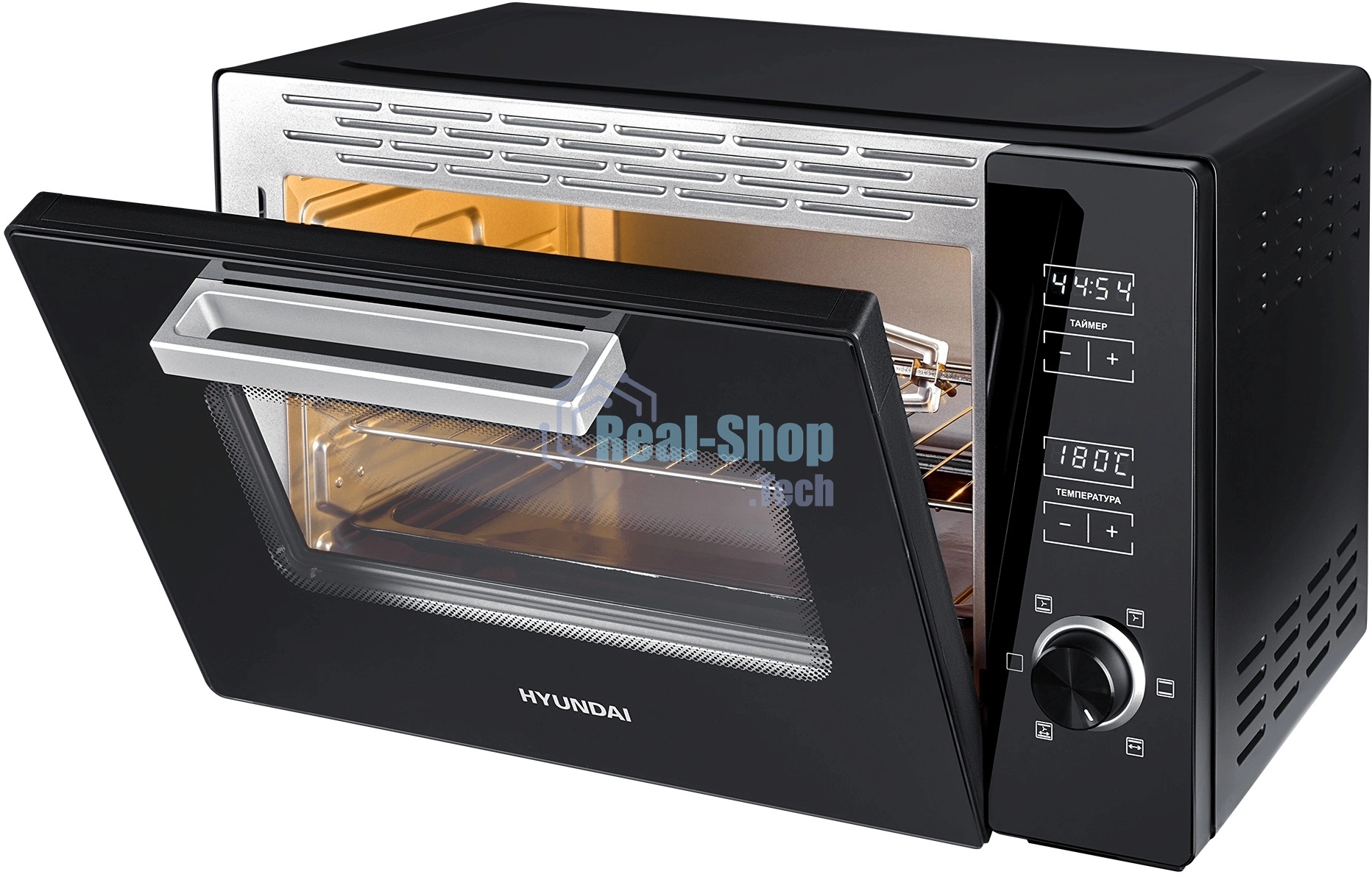 Мини-печь Hyundai MIO-HY100 38л. 1800Вт черный